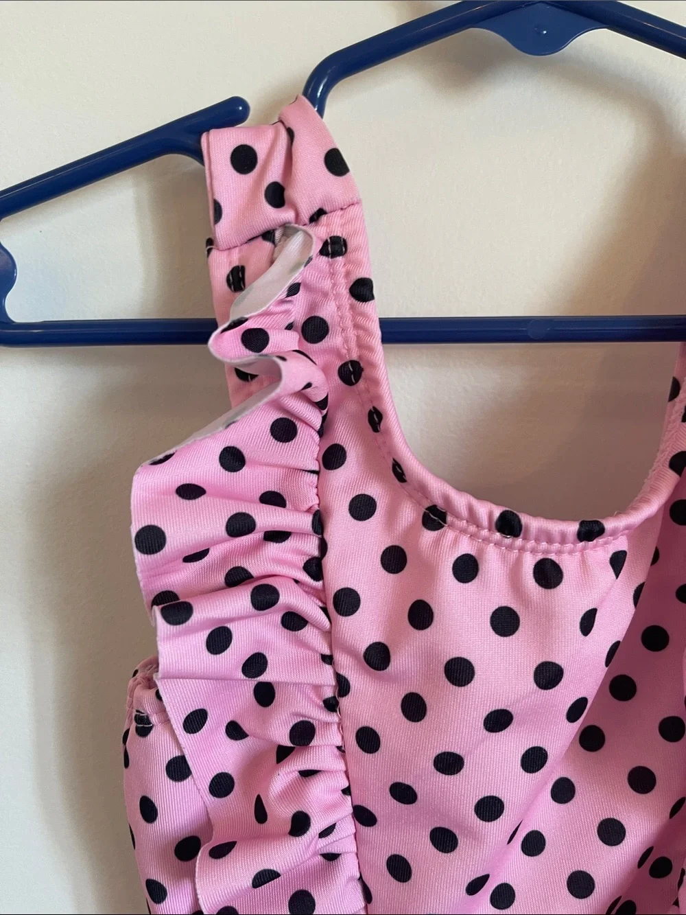 Penelope‎ Mack Pink Polka Dot Ruffle One-Piece Swimsuit